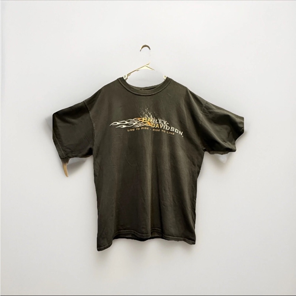 Harley Davidson Tshirt Clare’s Fenwick Ontario Flames Size XL